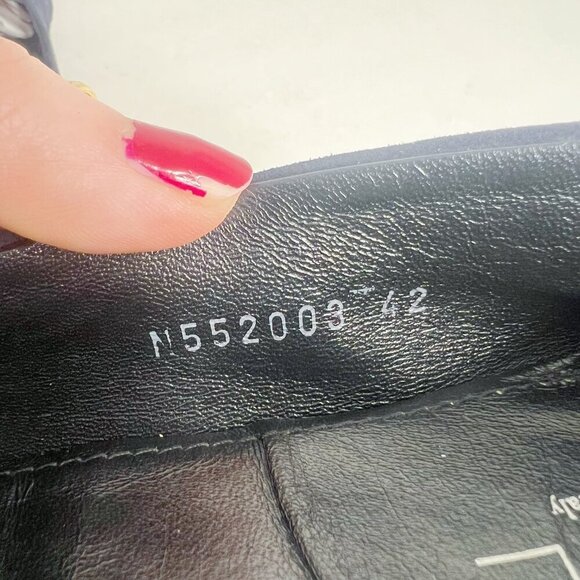 AGL Attilio Giusti Leombruni Studded Blue Suede Loafers Flats Women's Size 12 - Picture 5 of 9